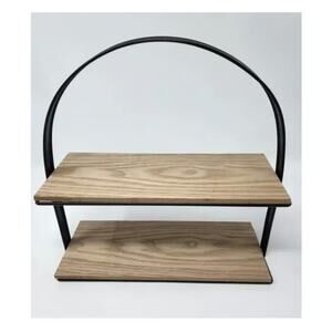 Target Tiered Tray Black Round Handle